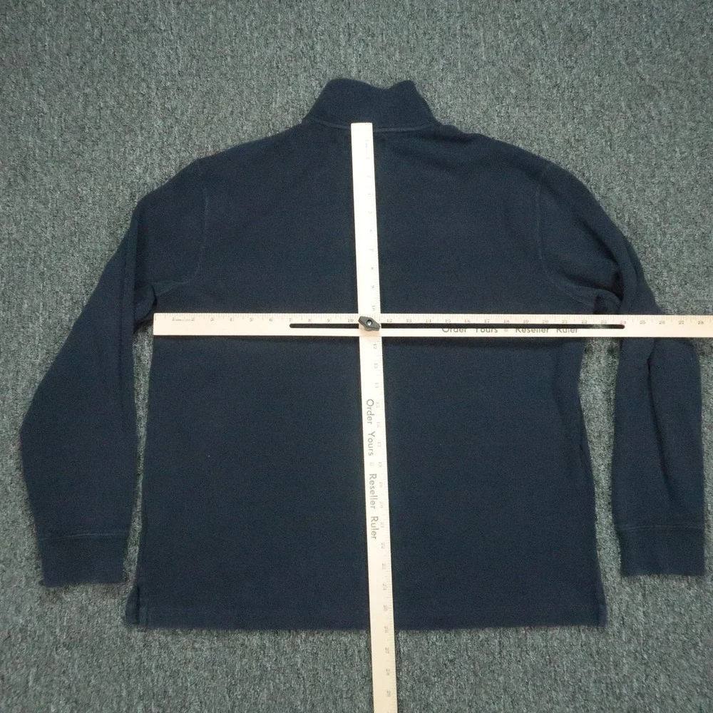 Polo Ralph Lauren‎ Sweater Mens Large Blue Quarter Zip Pullover Jumper